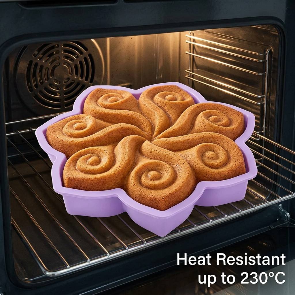 Kitchen Appliances On Sale - Büyük Çiçek Silikon Kek Kalıbı Spiral