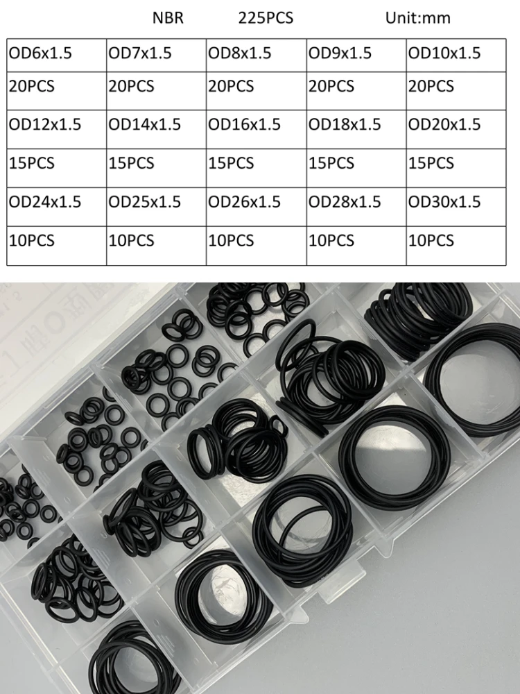 CS 1.5mm Siyah NBR O Ring Kiti - Kitchen Appliances Repair incelemesi ve fiyatı